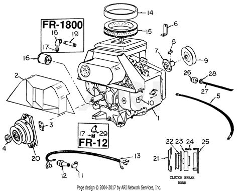 mtd    fr   parts diagram  briggs stratton engine parts