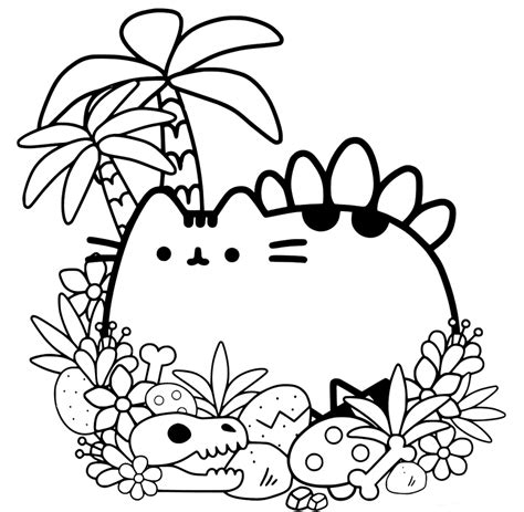 pusheen coloring pages  print