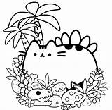 Pusheen Pages Coloring Colouring Print Cute Size sketch template