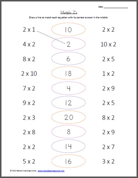 multiplication  worksheets printable