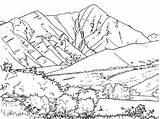 Mountains Bestcoloringpagesforkids sketch template
