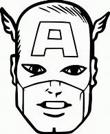 America Captain Coloring Face Pages Cartoon Drawing Print Superhero Clipart Avengers Amazing Getdrawings Visit Coloringhome Popular sketch template