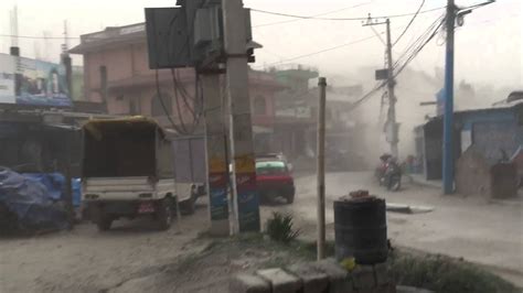 huge storm  nepal youtube