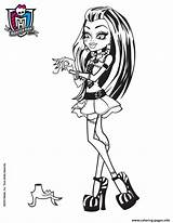 Frankie Stein Coloring Pages Monster High Printable Color Monsterhigh Print Hand Colouring Dislocated Cute Choose Board Printables Hellokids sketch template