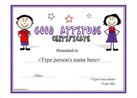 attendance certificate templates   word  formats