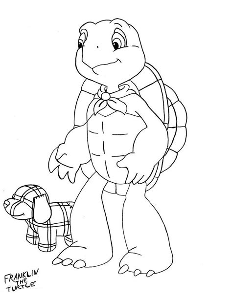 franklin turtle coloring sketch  downloadhttpcolorasketchcom