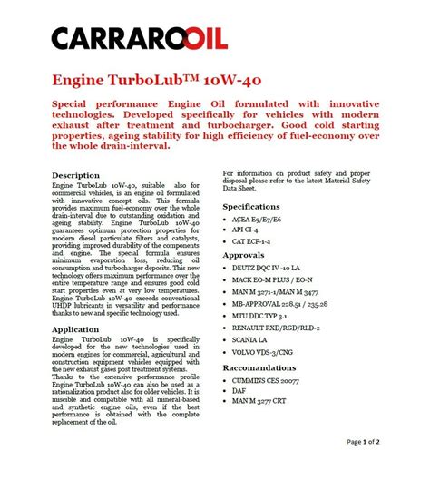 huile carraro moteur turbo lub 10w 40 5l
