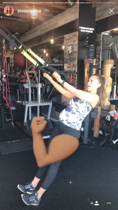jessica alba is a weekend warrior as she hits the gym see her