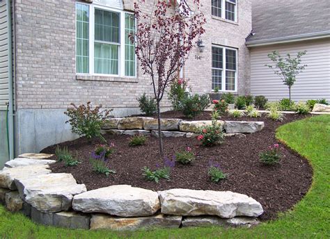 boulder retaining walls front yard landscaping design small front