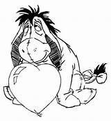 Eeyore Coloring Pages Donkey Pooh Winnie Disney Cartoon Heart Printable Color Happy Cute Print Sad Birthday Kids Bourriquet Clipartbest Clipart sketch template