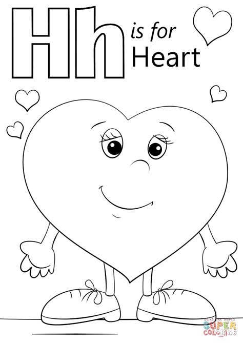 letter    heart coloring page  printable coloring pages