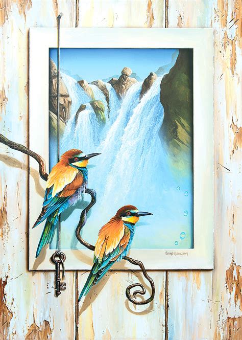 Birds Of Imagination Painting By Georg Huber Fine Art America