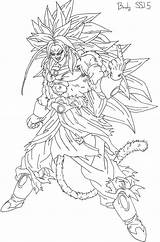 Broly Coloring Pages Super Drawing Legendary Saiyan Dragon Ball Getdrawings Drawings Getcolorings Color sketch template