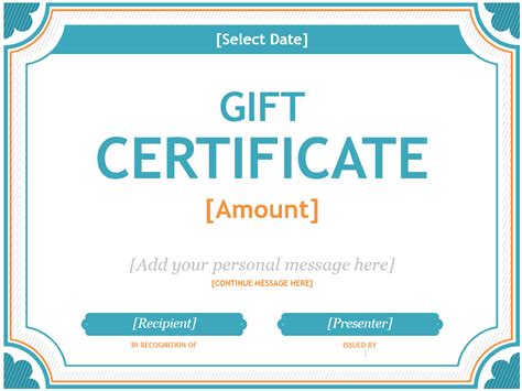 gift certificate templates   customize