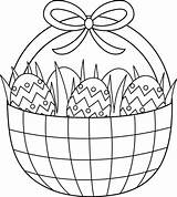 Easter Coloring Basket Pages Clip Egg Bunny Printable Colouring Baskets Line Kids Adult Sheets Book Spring Sweetclipart Printablecolouringpages Save sketch template