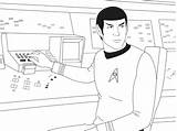 Coloring Trek Star Pages Spock Party Colouring Printable sketch template