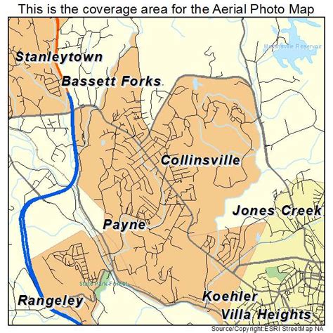 aerial photography map  collinsville va virginia