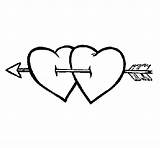 Corazones Flecha Cuori Freccia Hearts Dibujar Flechas Imprimir Acolore Apexwallpapers Bows Pitturato Stampare sketch template