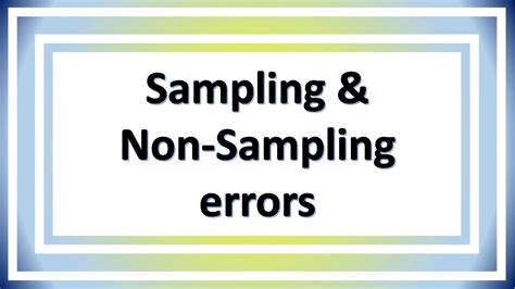 explain  concept  sampling error elite institute