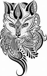 Zentangle Cat Doodle Premium Vector Mandala Stylized Head Freepik Tattoo Drawings Visit sketch template