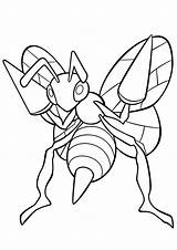 Beedrill Colorear Colorings sketch template