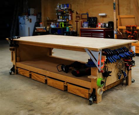 ultimate plywood workbench  shop storage