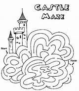 Maze Mazes Kids Printable Castle Coloring Pages Worksheets Print Activity Games Worksheet Castle2 Puzzle Channel Fairy Halloween Rainbow Solving Magic sketch template