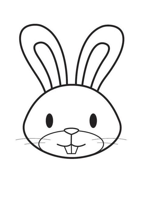 coloring page rabbit head tete de lapin coloriage lapin dessin paques