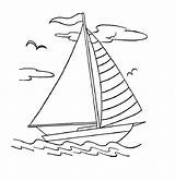 Boat Coloring Pages Drawing Boats Printable Kids sketch template