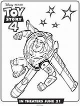 Coloring Toy Story Kids Buzz Lightyear Pages Pixar Disney Simple Characters Children sketch template
