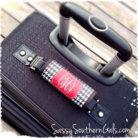 personalized luggage tag monogrammed luggage tag sassy southern gals