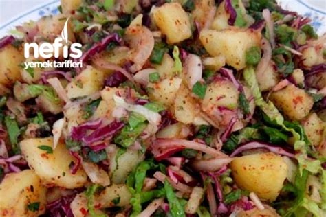 bol yesillikli patates salatasi nefis yemek tarifleri