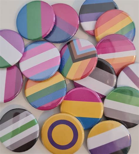 bulk pack of mixed pride pin badges 25mm 1 inch diameter etsy
