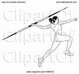 Throwing Javelin Athlete Illustration Female Royalty Perera Lal Clipart Vector 2021 sketch template