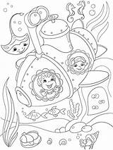Coloring Pages Submarine Yellow Underwater Exploring Illustration Vector Cartoon Children Color Drawing Getdrawings Getcolorings Shutterstock Stock Printable Print sketch template