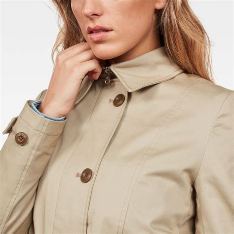 Minor Long Slim Trench Beige G Star Raw®