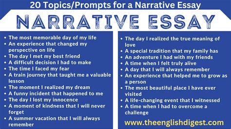 write  narrative essay  english digest
