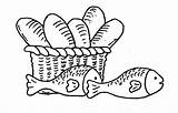 Loaves Fishes Pani Pesci Moltiplicazione Feeds Brote Fische Preschool Colorare Pane Speisung Disegni Fisch Feeding Coloringhome Malvorlagen Brot Vermehrung Toddler sketch template