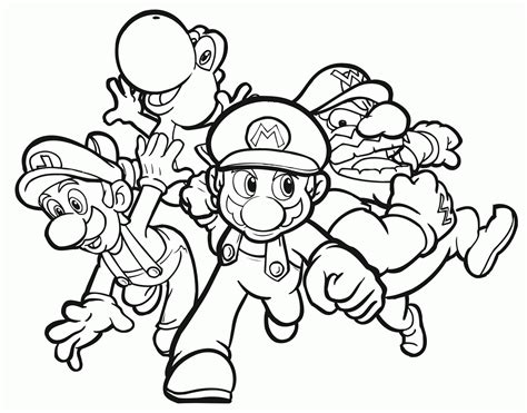 mario character coloring pages print coloring home