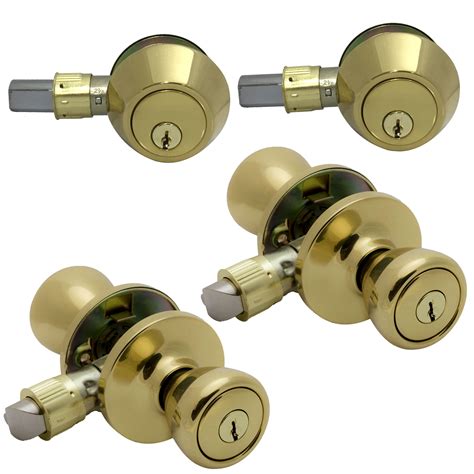 pro grade classic mobile home entry door knob  deadbolt sets polished brass walmartcom