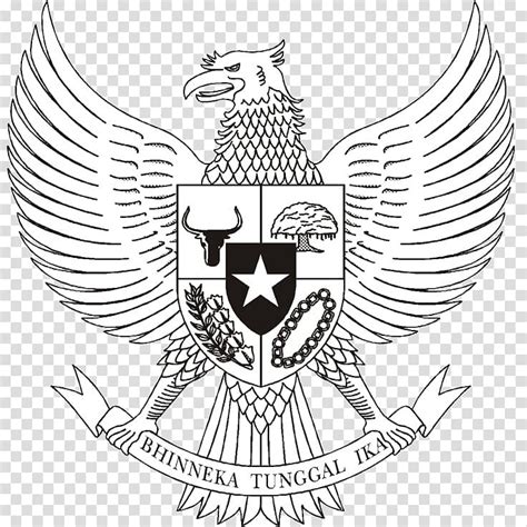 bhinneka tunggal ika logo national emblem  indonesia garuda