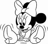 Minnie Baby Mouse Coloring Pages Mickey Colorir Para Disney sketch template