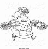 Waitress Fat Toonaday sketch template
