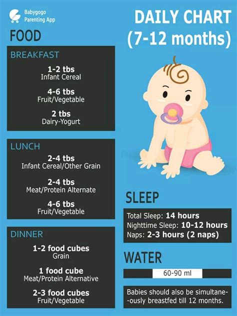 share food chart     month  baby