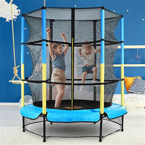doufit  mini trampoline  adjustable handle   kids toddler foldable parent child