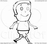 Walking Boy Clipart Outlined Cory Thoman Coloring Cartoon Vector 2021 sketch template