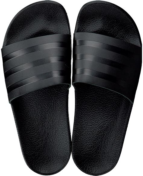 zwarte adidas slippers adilette dames omoda