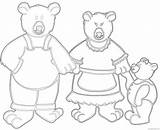 Bears Goldilocks Three Coloring Template Mask Bear Coloring4free Sketch sketch template