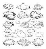Clouds Nubes Doodle Nuvole Disegnate Nube Wolken çizimler Doodling Journaling Sketching Different Bujo sketch template