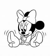 Coloring Baby Minnie Mouse Pages Popular sketch template
